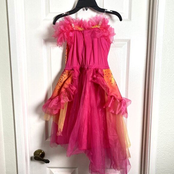 NBCUniversal Girls' Wicked Glinda Upland Oz Dust Deluxe Costume Dress Pink 4-6x - Picture 11 of 11